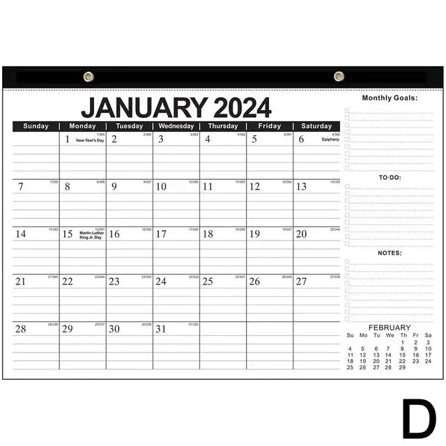 2024 Wall Calendar Hanging Planner