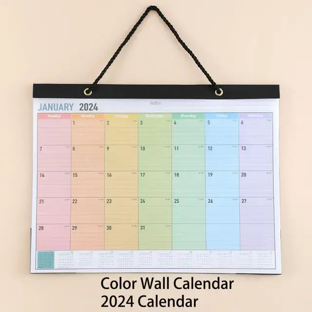 2024 Rainbow Monthly Wall Calendar