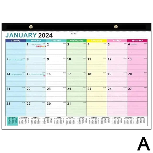 2024 Wall Calendar Hanging Planner