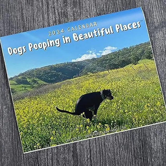 2024 Wall Calendar-Dog Pooping Calendar