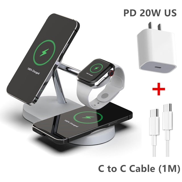 3-in-1 Wireless Magsafe Charger Stand - paradrie