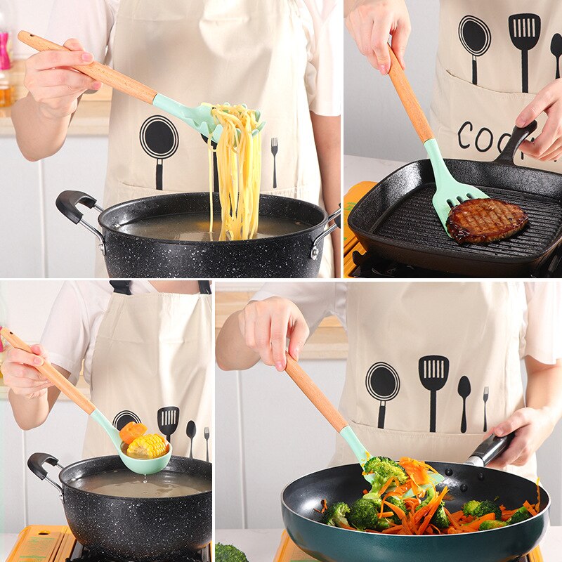 Non Stick Pot Spatula And Spoon - paradrie