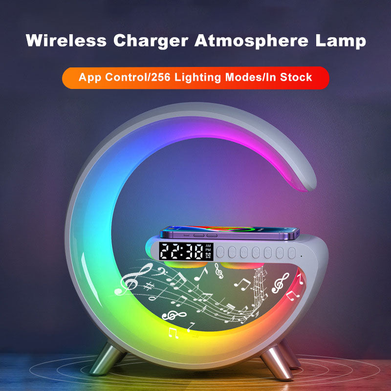 Bluetooth Speaker Wireless Charger Lamp - paradrie