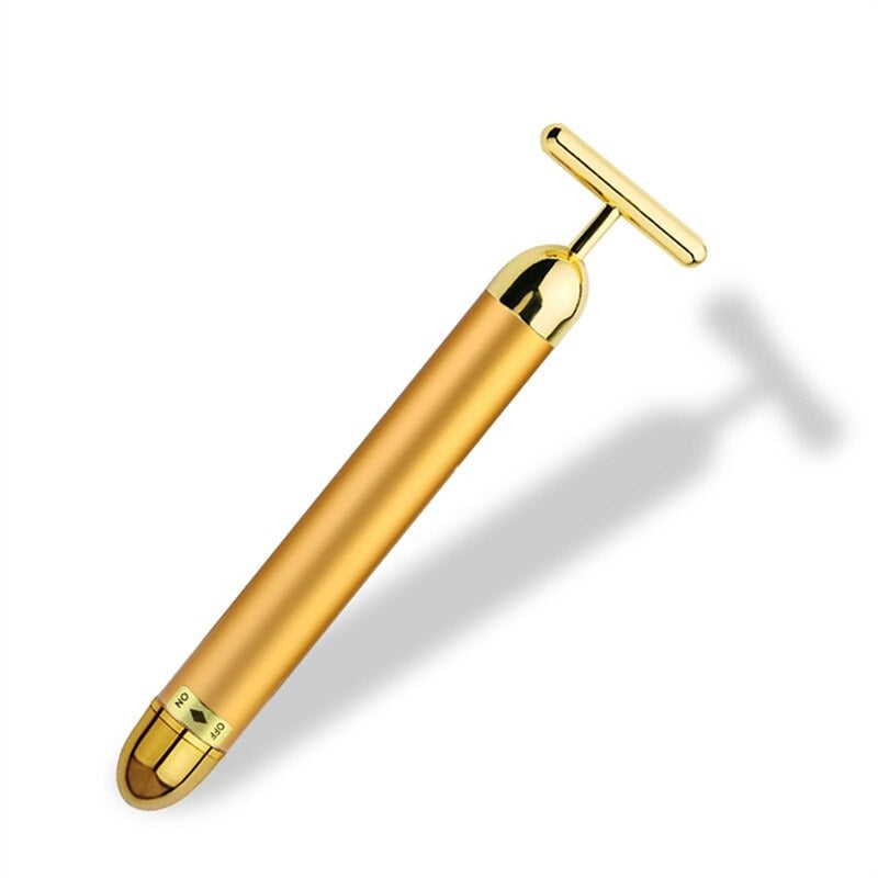 Energy 24K Gold T Beauty Bar Facial Roller Massager - paradrie