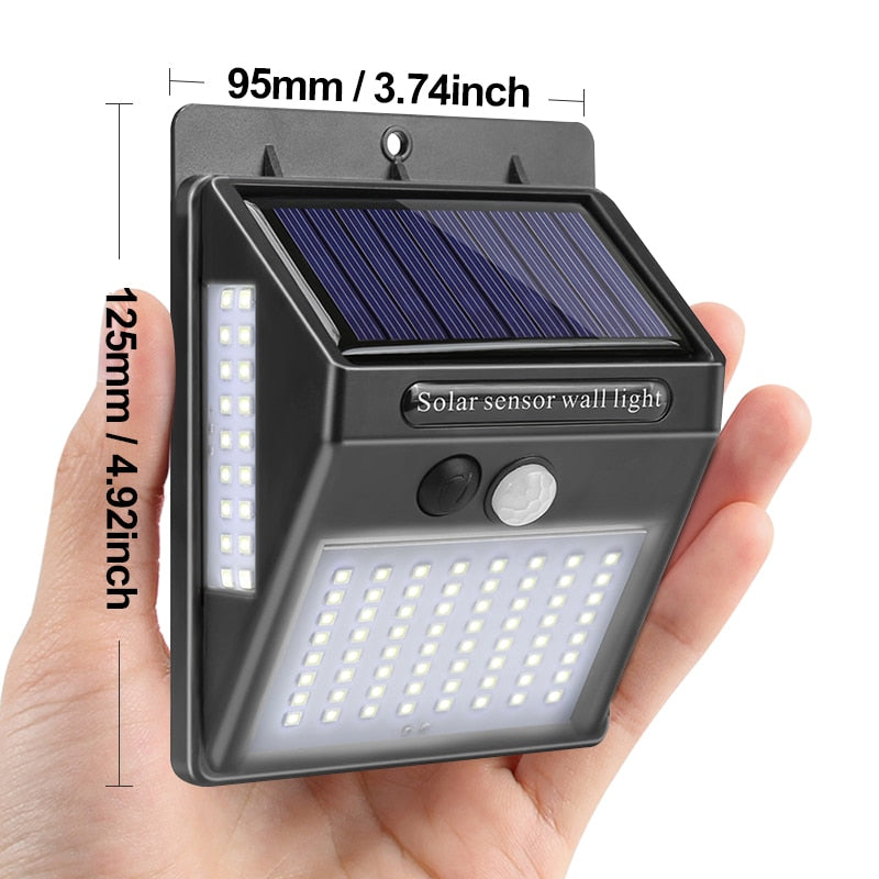 Garden Solar Lamp PIR Motion Sensor LED Solar Light Solar Powered By Sunlight Waterproof for Outdoor Wall Street Decoration - paradrie