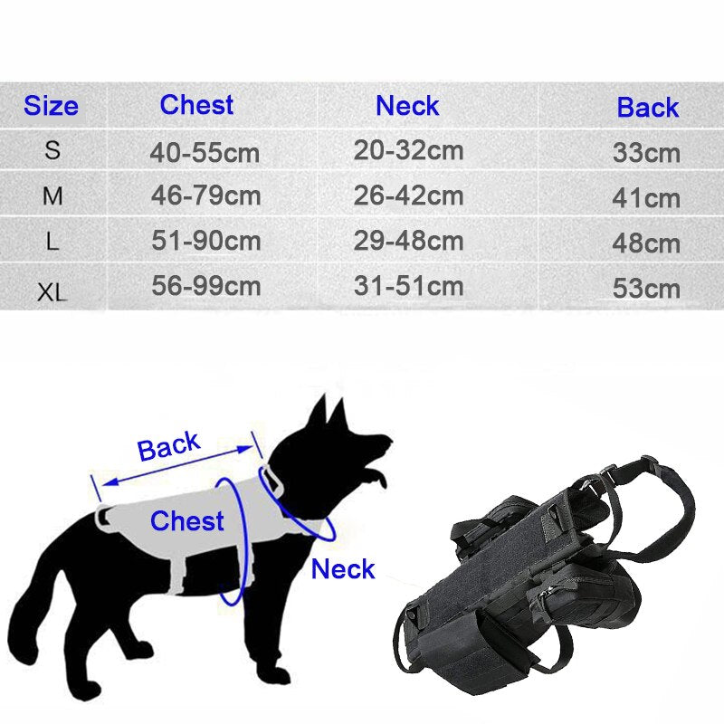 Tactical Military Dog Harness - paradrie