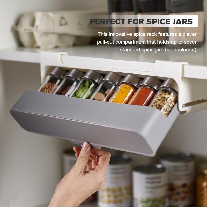 Kitchen Self-Adhesive Wall-Mounted Spice Organizer - paradrie