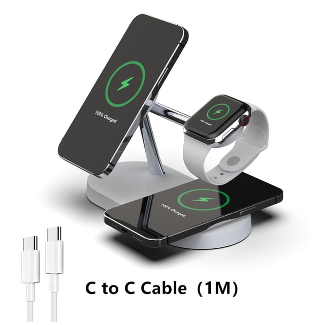 3-in-1 Wireless Magsafe Charger Stand - paradrie