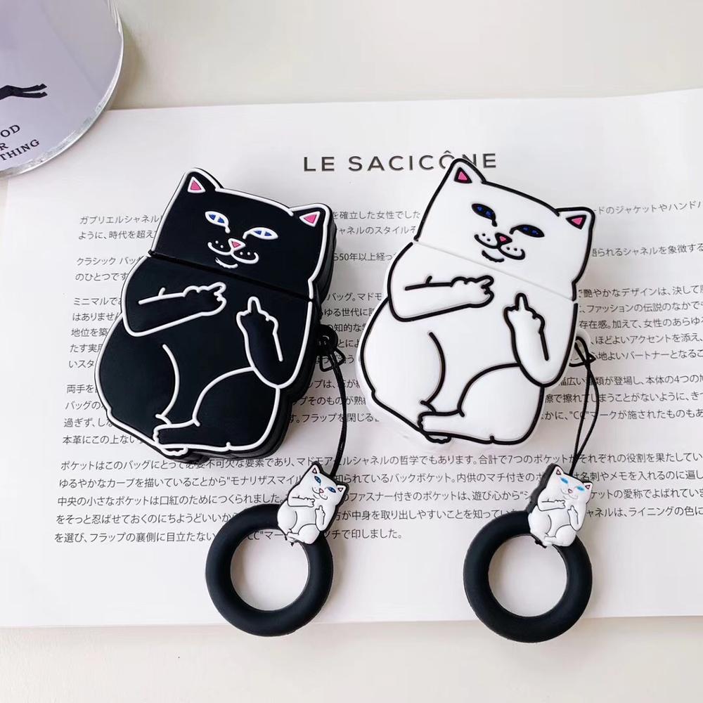 Cartoon Cat AirPods Case - paradrie