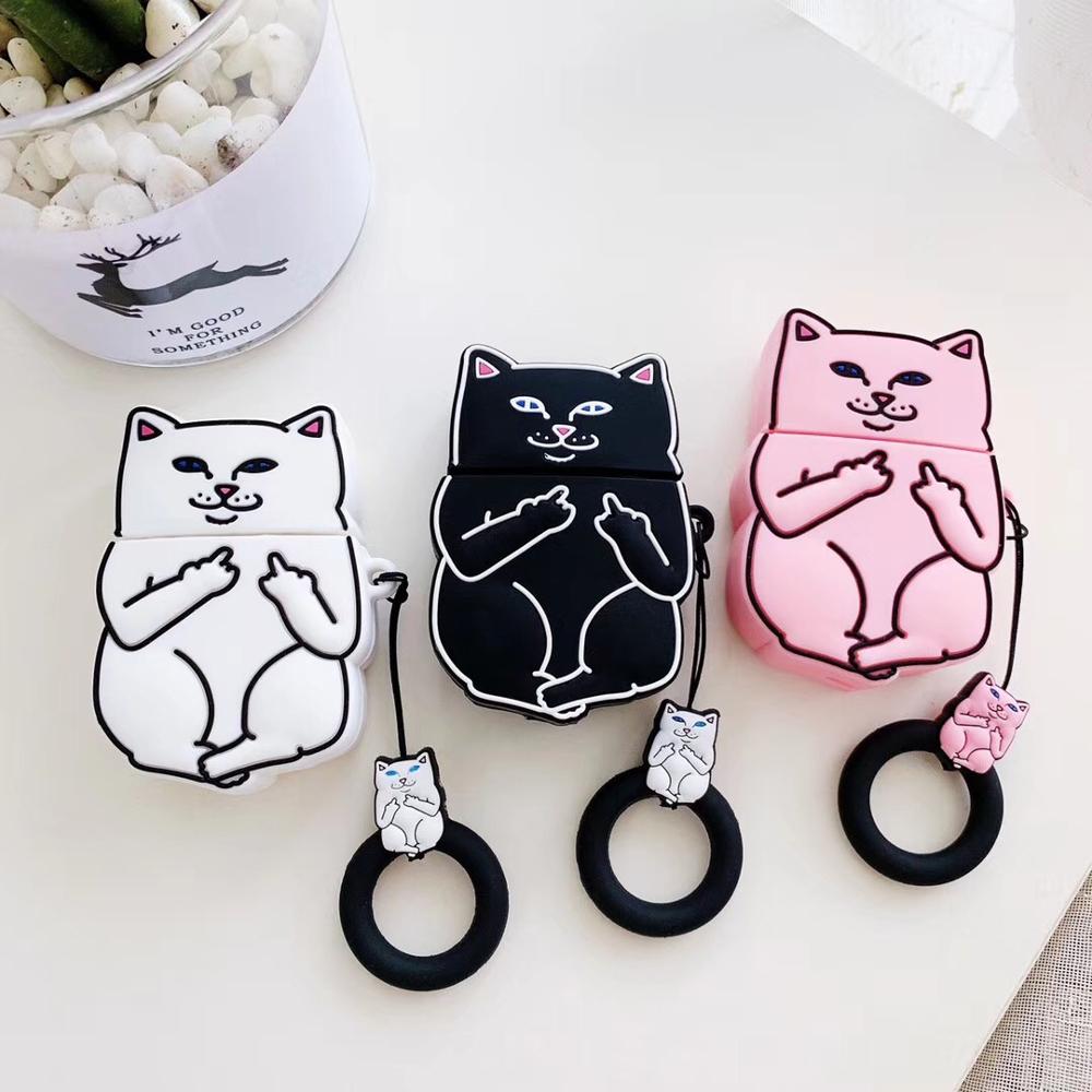 Cartoon Cat AirPods Case - paradrie