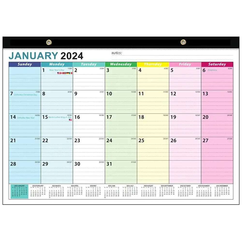 2024 Wall Calendar Hanging Planner