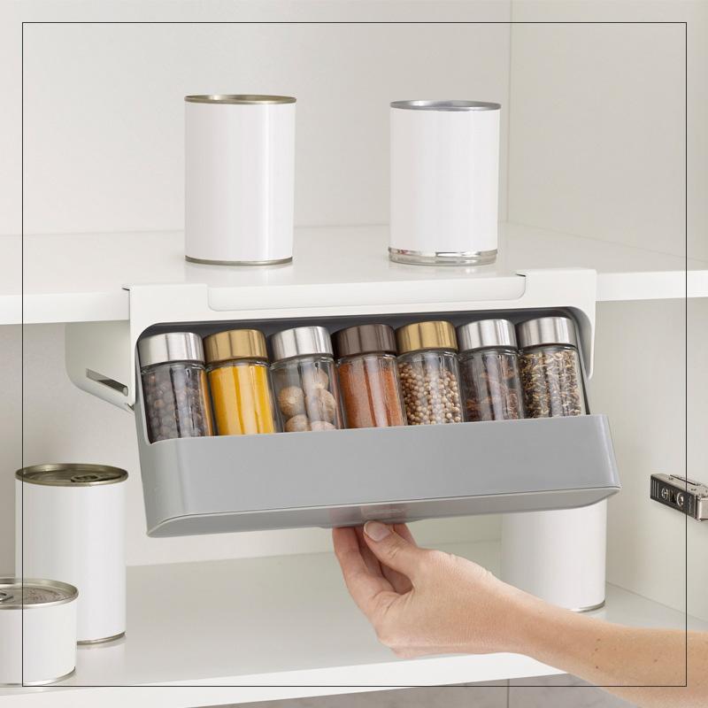 Kitchen Self-Adhesive Wall-Mounted Spice Organizer - paradrie