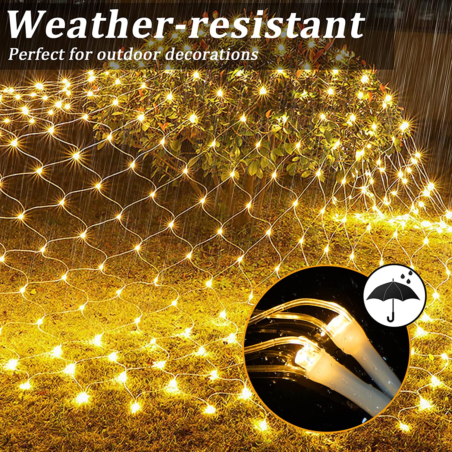 Net Mesh Solar Fairy Lights - paradrie