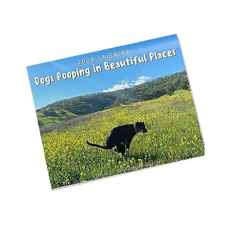 2024 Wall Calendar-Dog Pooping Calendar