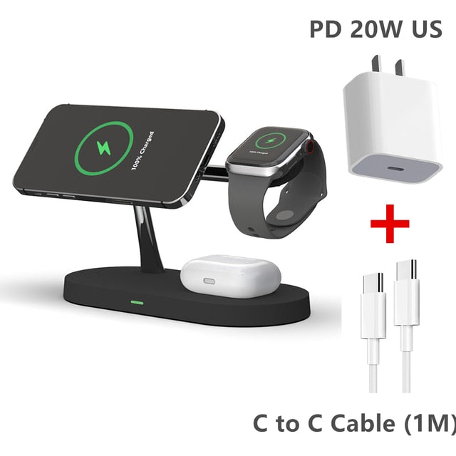 3-in-1 Wireless Magsafe Charger Stand - paradrie