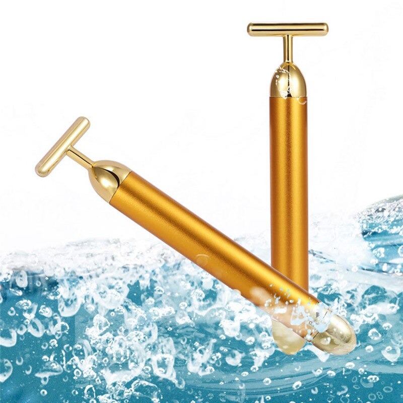 Energy 24K Gold T Beauty Bar Facial Roller Massager - paradrie