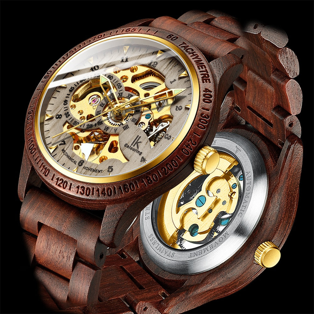 Classic Wooden Men's Mechanical Watch - paradrie