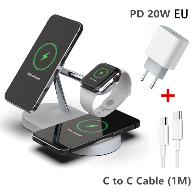 3-in-1 Wireless Magsafe Charger Stand - paradrie