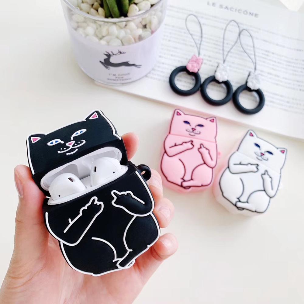 Cartoon Cat AirPods Case - paradrie