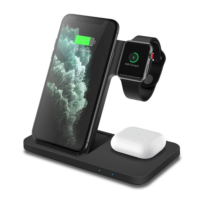 3in1 Wireless Fast Charger Dock Station - paradrie