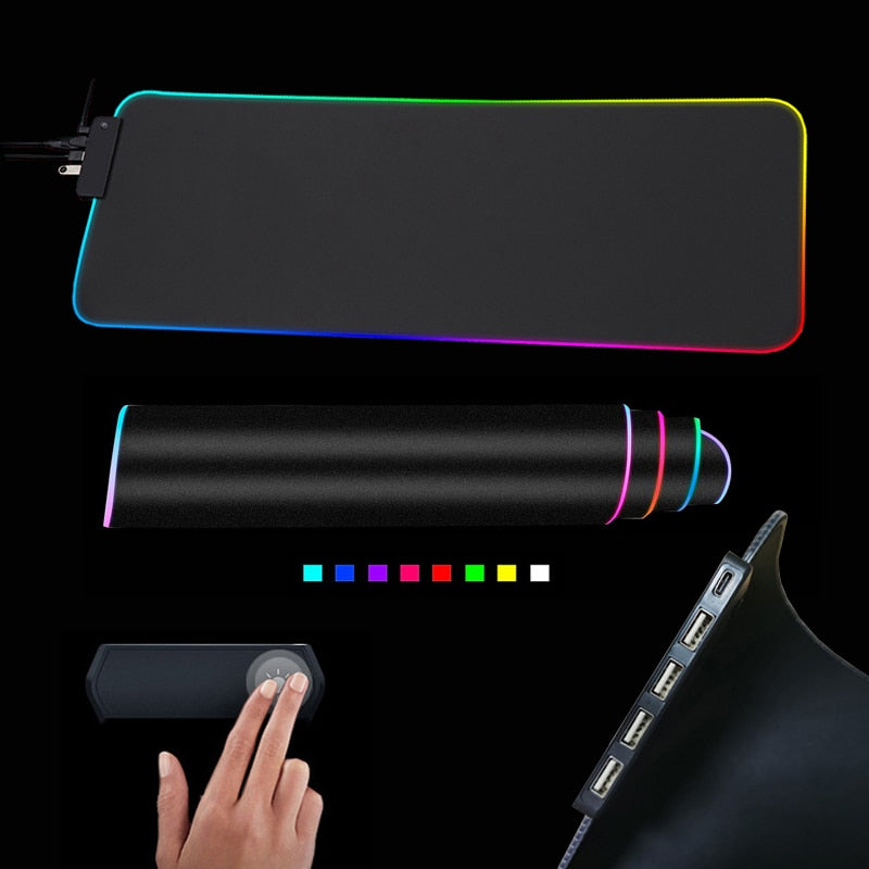 RGB Mouse Pad with Cable - paradrie