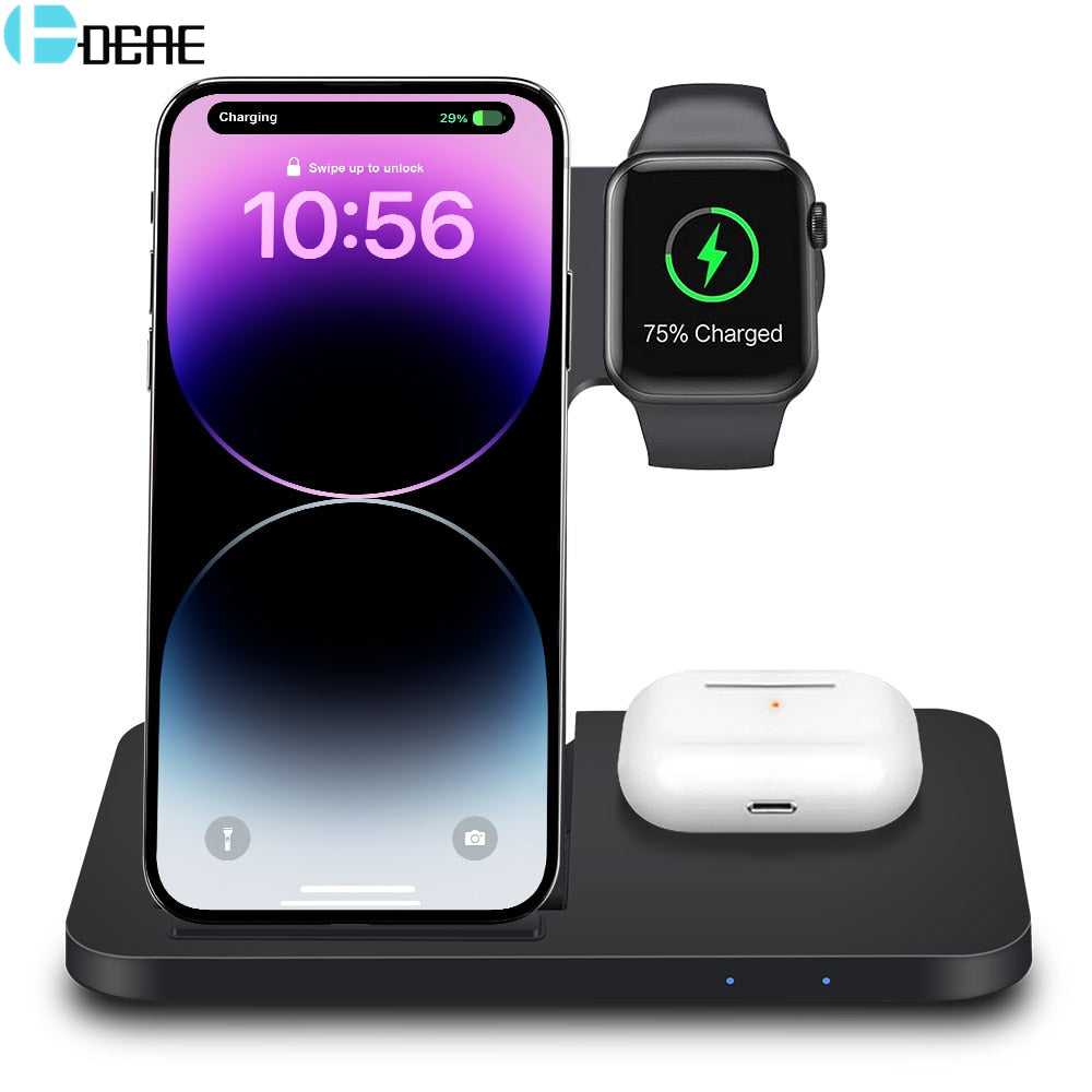 3in1 Wireless Fast Charger Dock Station - paradrie